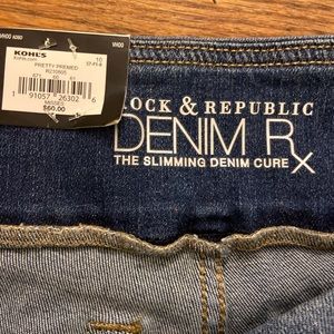 Rock & Republic Denim Rx Women Jeans Size10 Blue The Slimming Denim Fever Crop